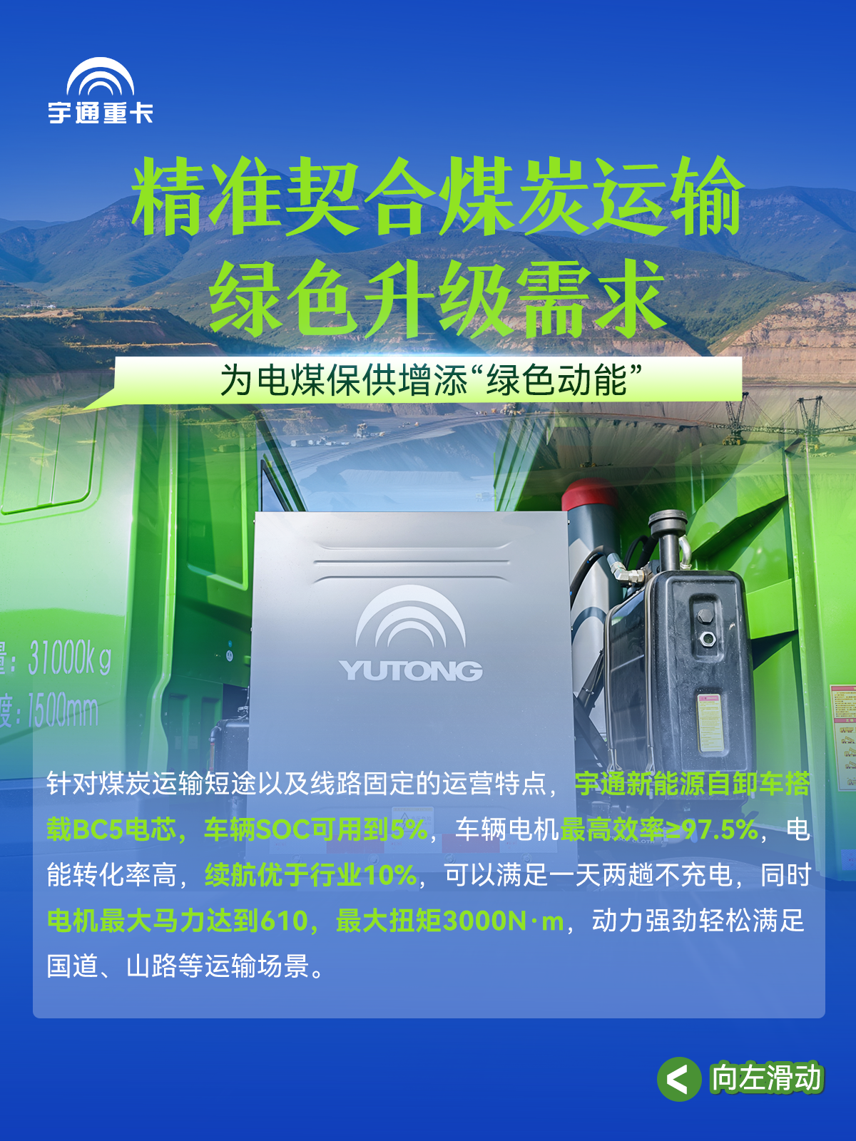 煤海逐“绿”，“碳”寻未来丨pg电子新能源自卸车批量交付临汾